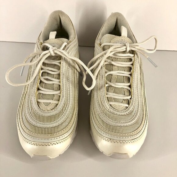 Nike Air Max 97 Cream‎ White Unisex Sneakers Runners M7 W8.5 - Picture 8 of 11